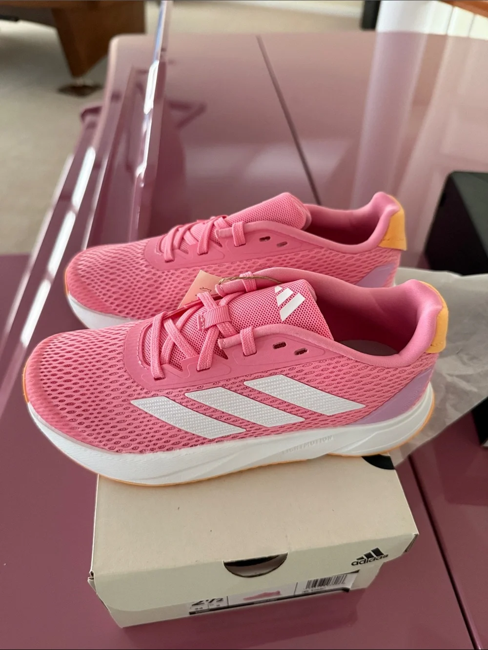 adidas Pink Women's Running Shoes with White Accents